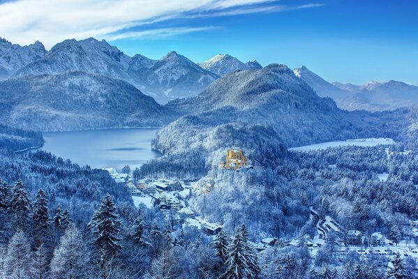 Montagnes d hiver chic de l Allemagne