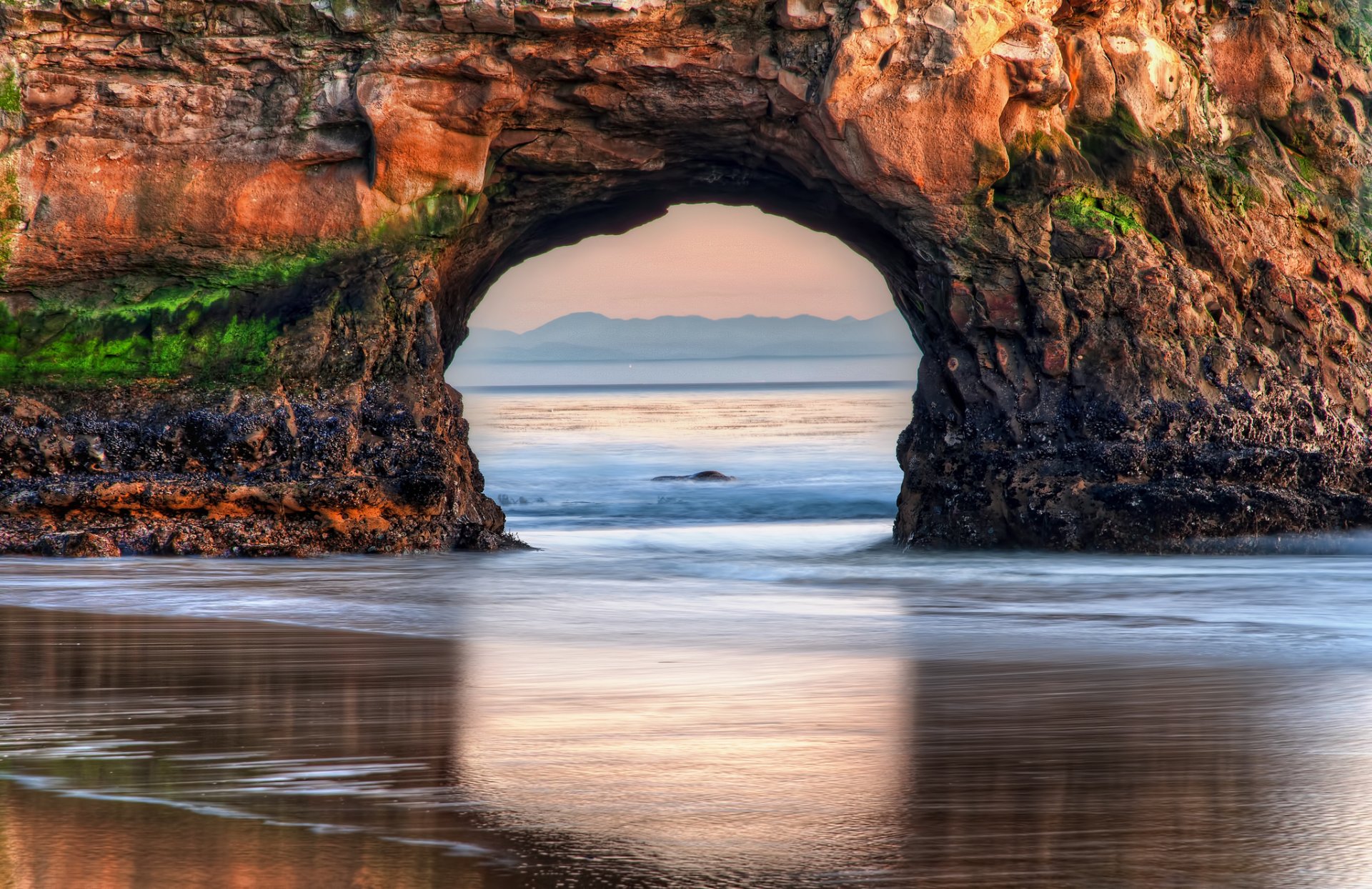 beach ocean dawn rock united states california big sur usa state california pfeiffer big sur state park