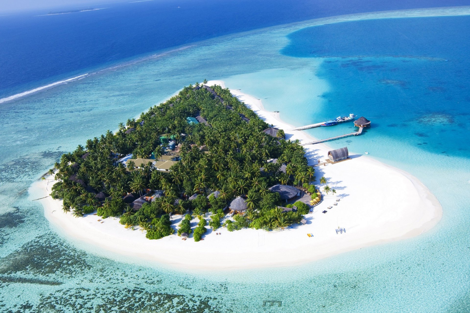 insel riffe palmen strand zuhause pier