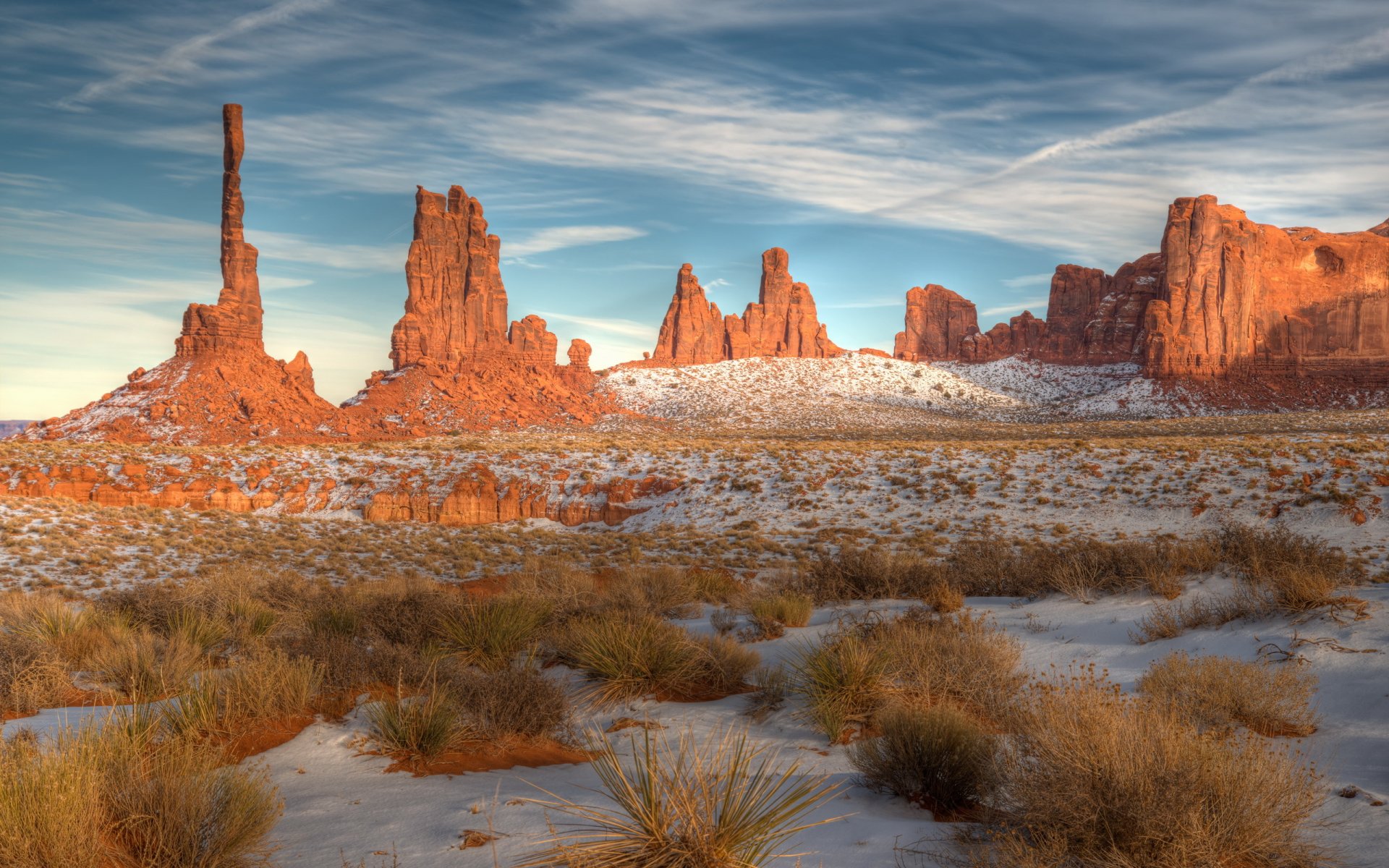 monument valley arizona utah schnee navajo-stammes-park