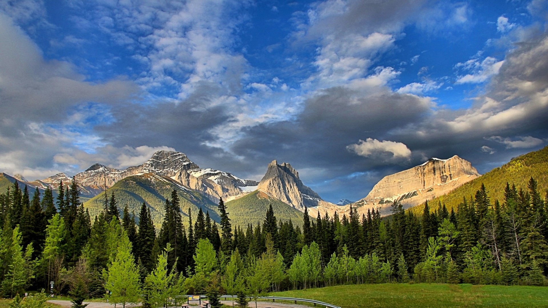 mont loweed montagnes du vent tour du vent alberta canada rocheuses canadiennes rocheuses canadiennes forêt arbres