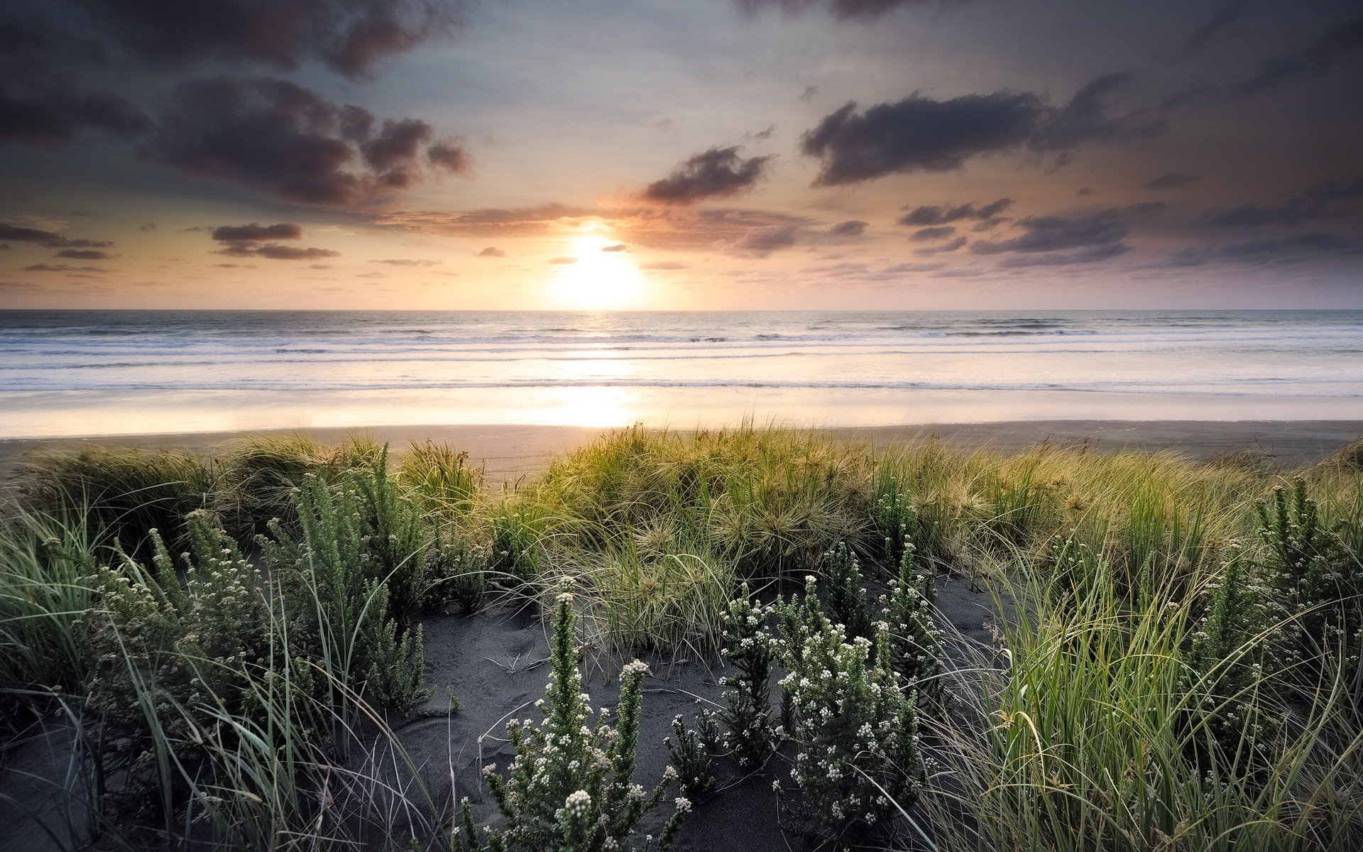 sonnenuntergang meer küste landschaft