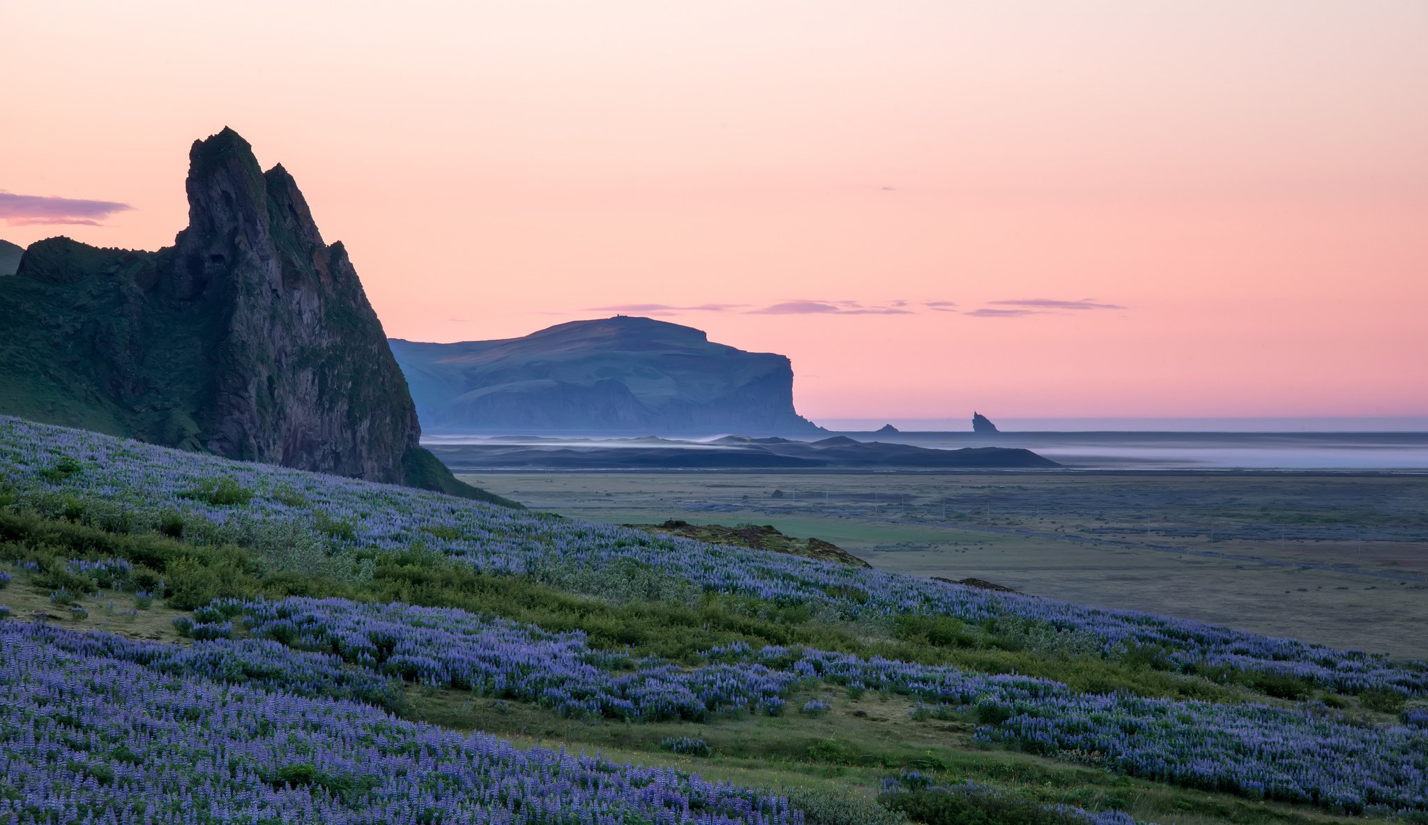 midnight coast southern iceland arctic beach dawn