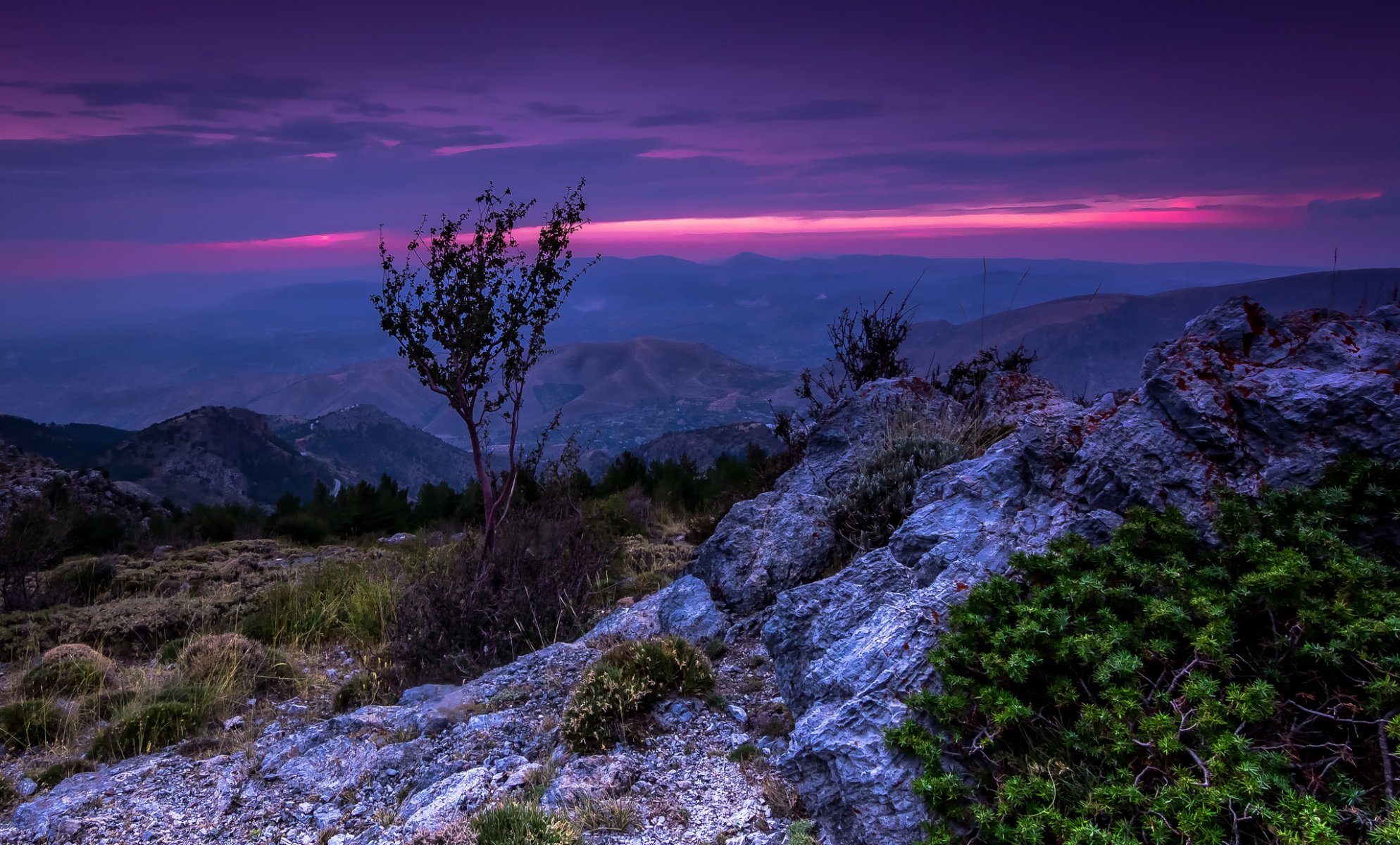 ierra nevada sierra nevada spain mountains sunset sky trees landscape