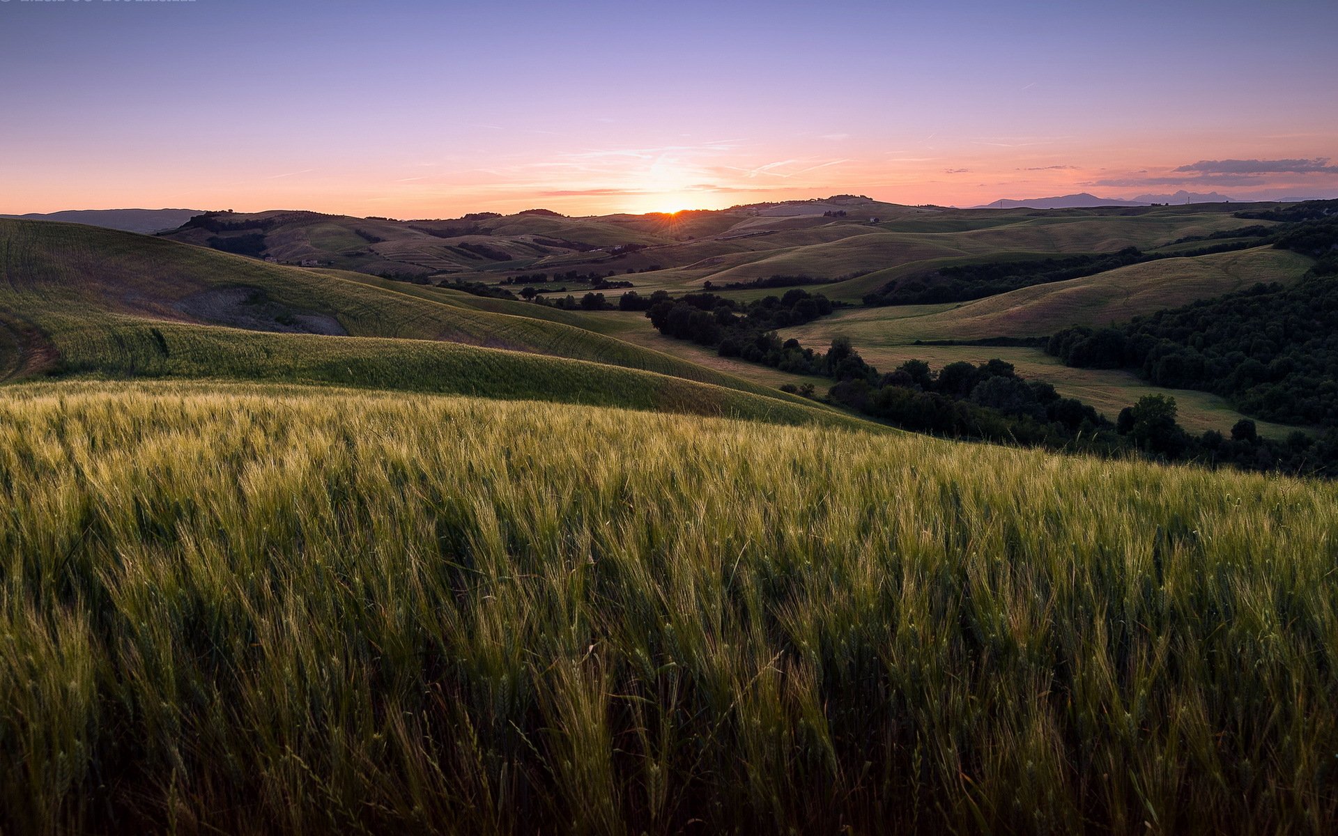 volterra toscana él campo puesta de sol paisaje