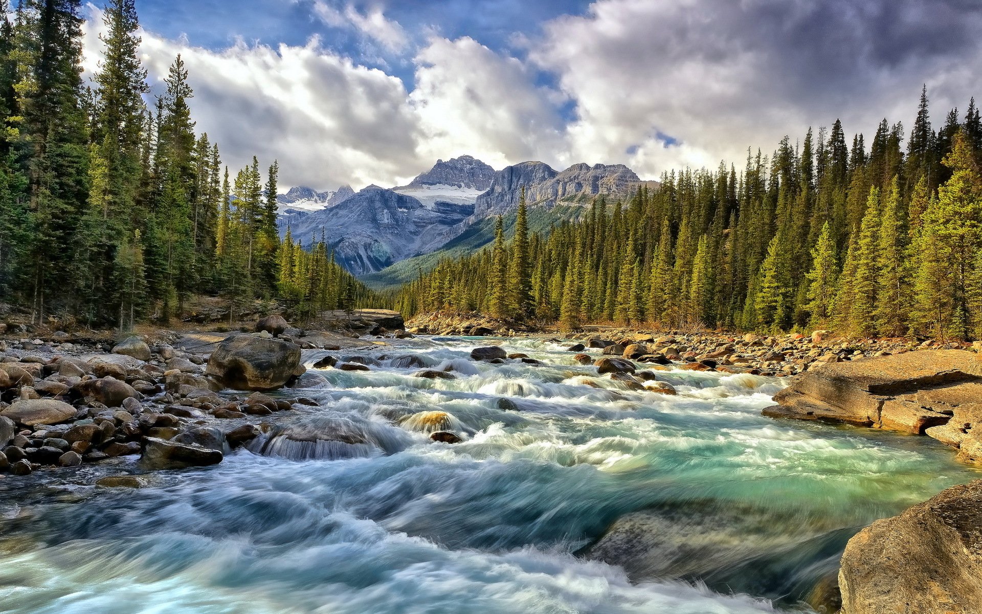 fluss berge landschaft