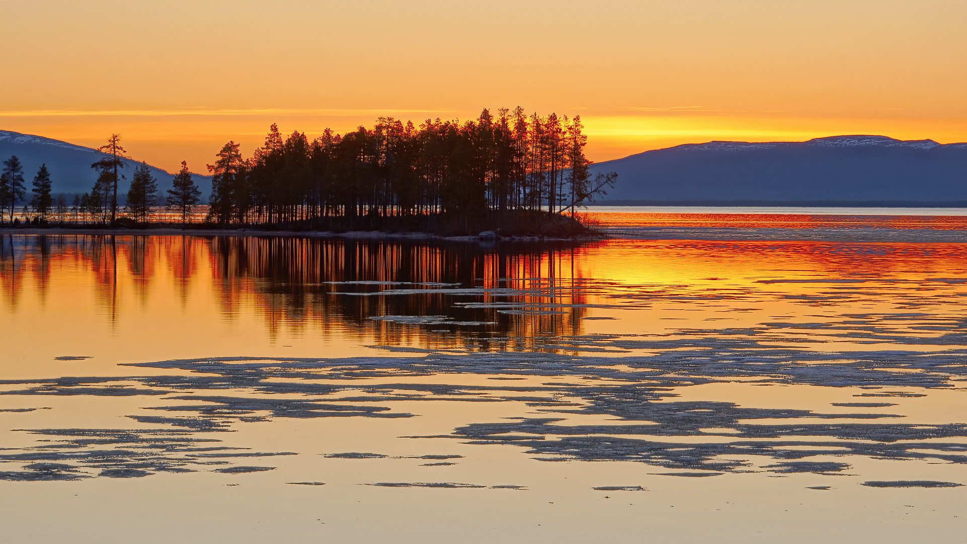 tramonto lago paesaggio