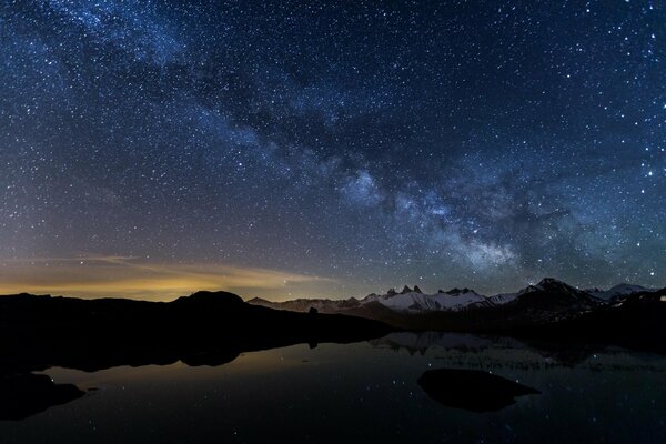 The Milky Way in the night sky