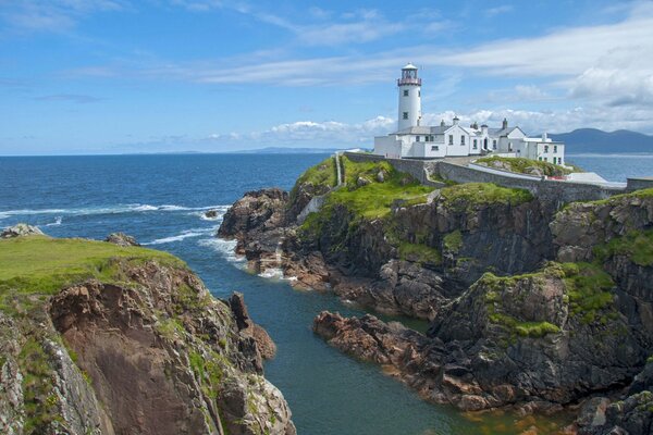 Lighthouse at the cape of the seashore