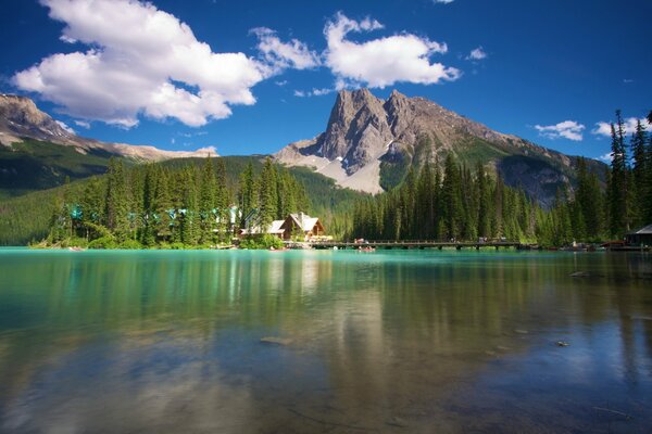 A small Canadian house on the shore