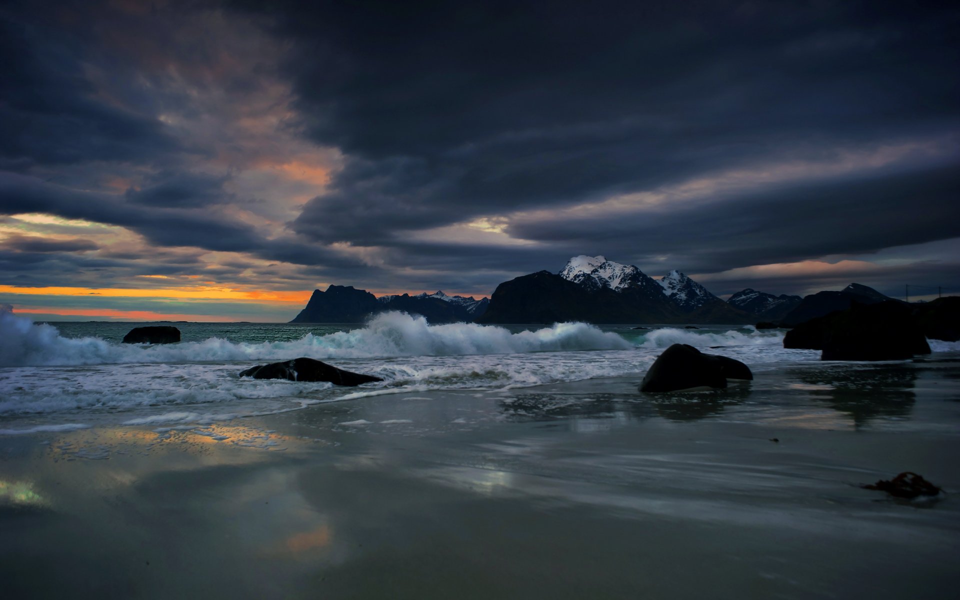 ea beach night landscape