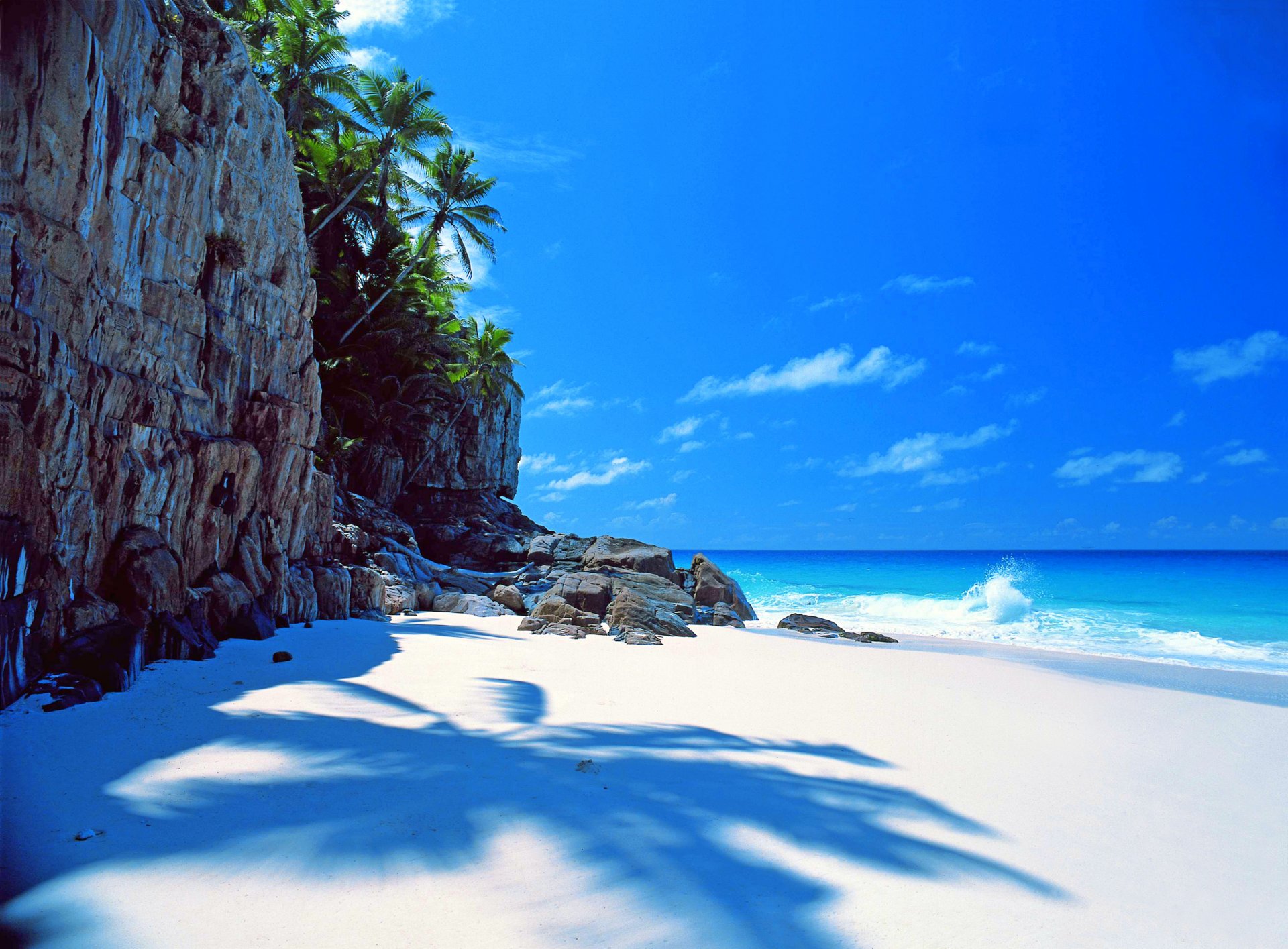 himmel insel meer ozean felsen steine sand palme strand klippe