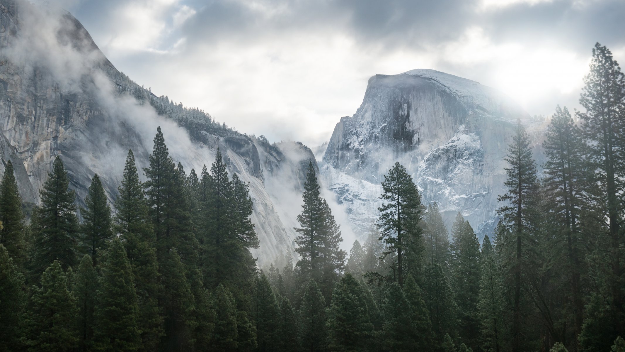 yosemite jabłko mac las góry