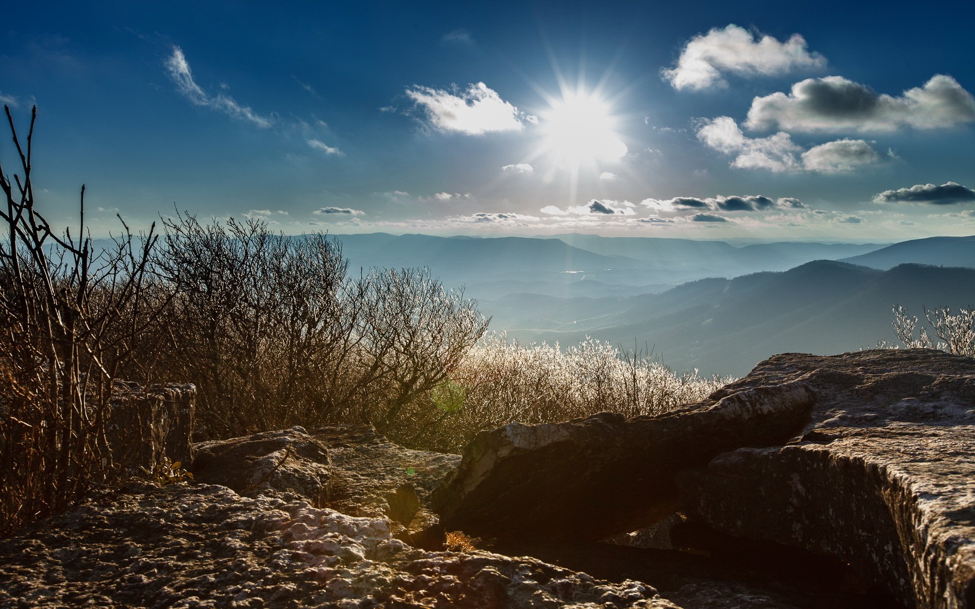 matin montagnes paysage