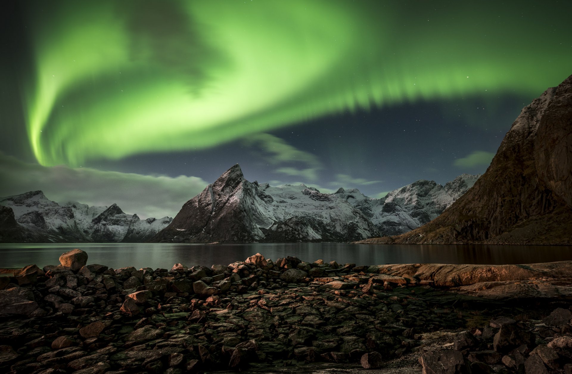 norwegen lofoten-inseln nacht nordlichter