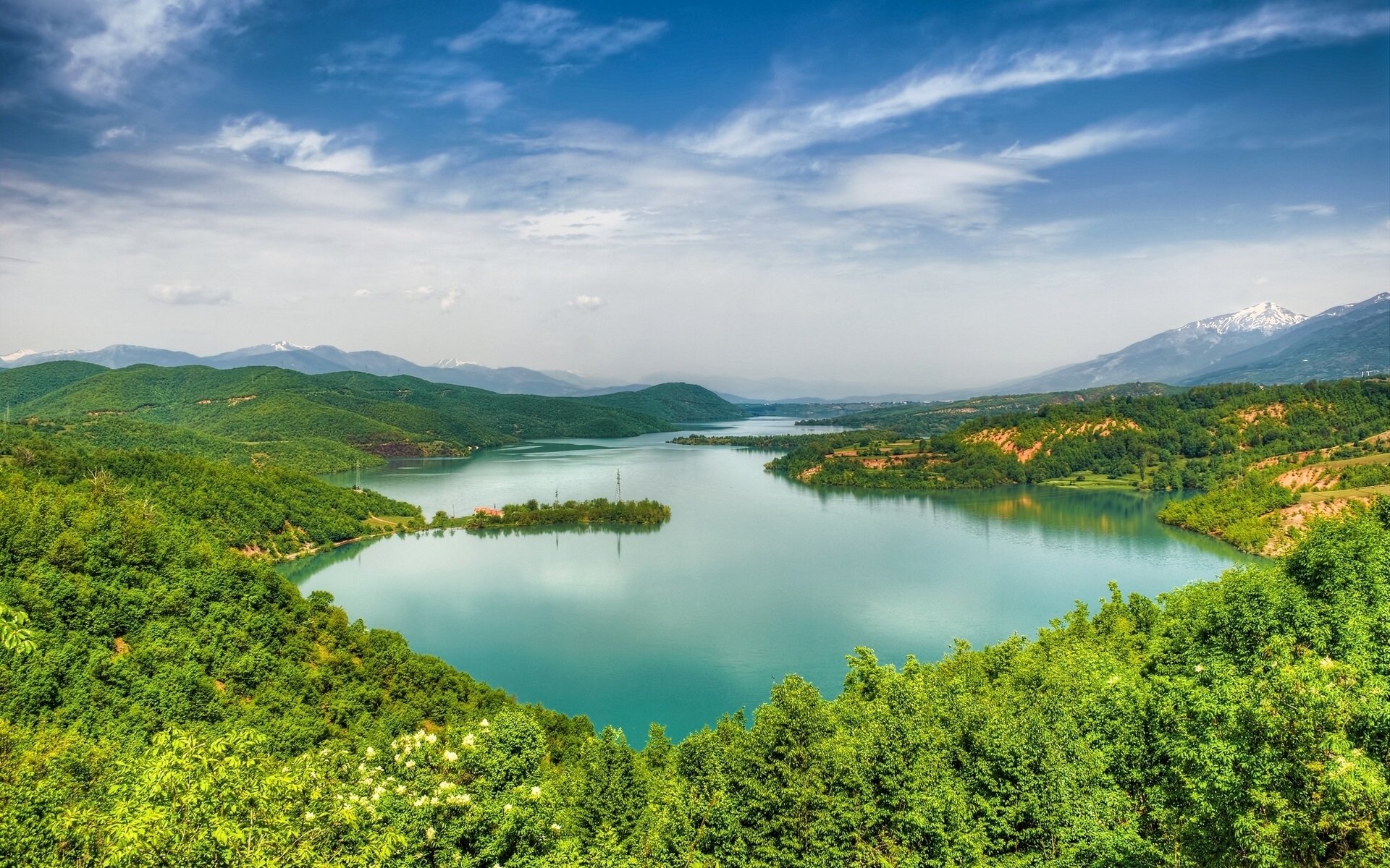 lago debarsko macedonia lago debarsko montagna foresta panorama