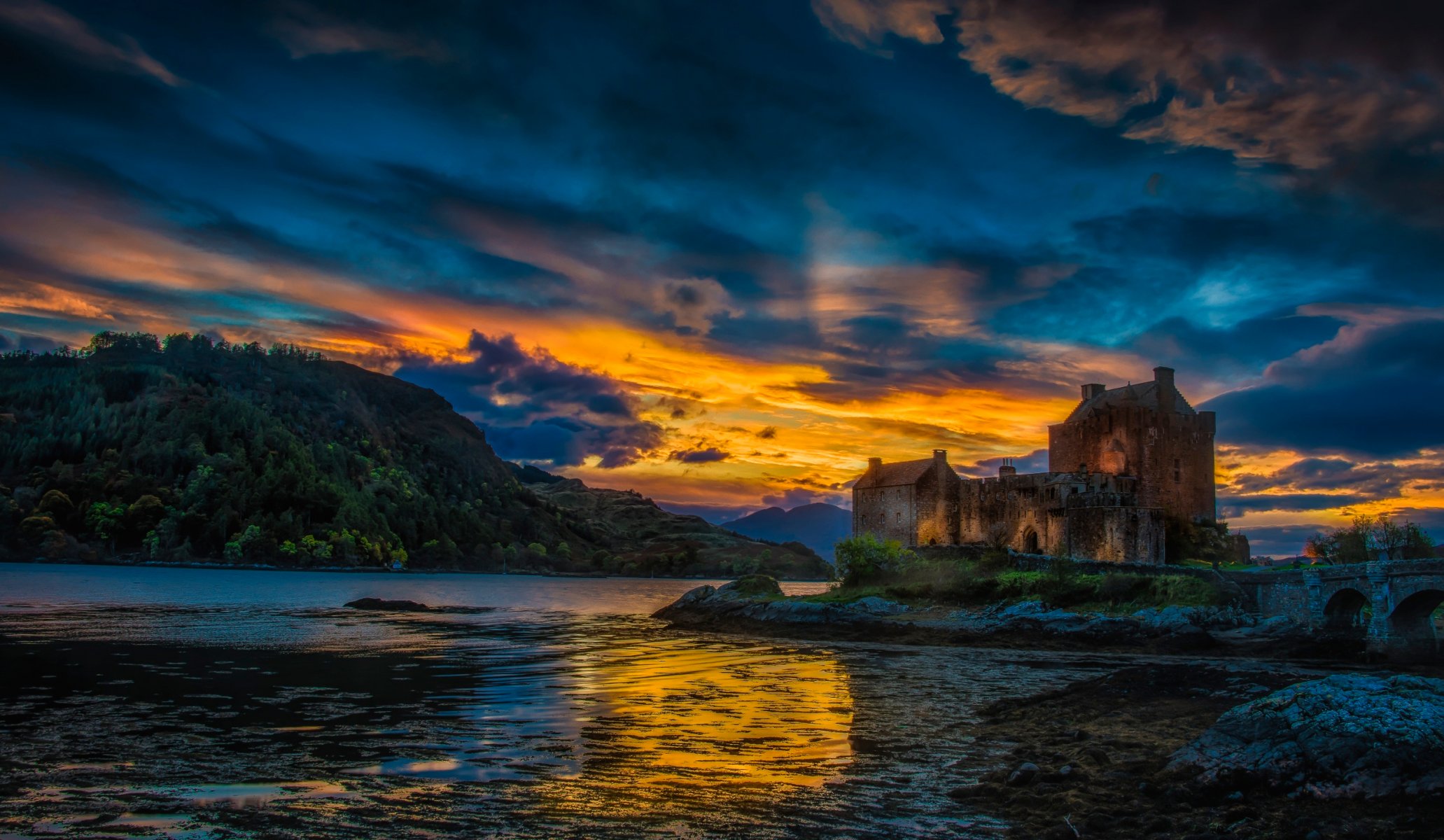 fortress castle sunset