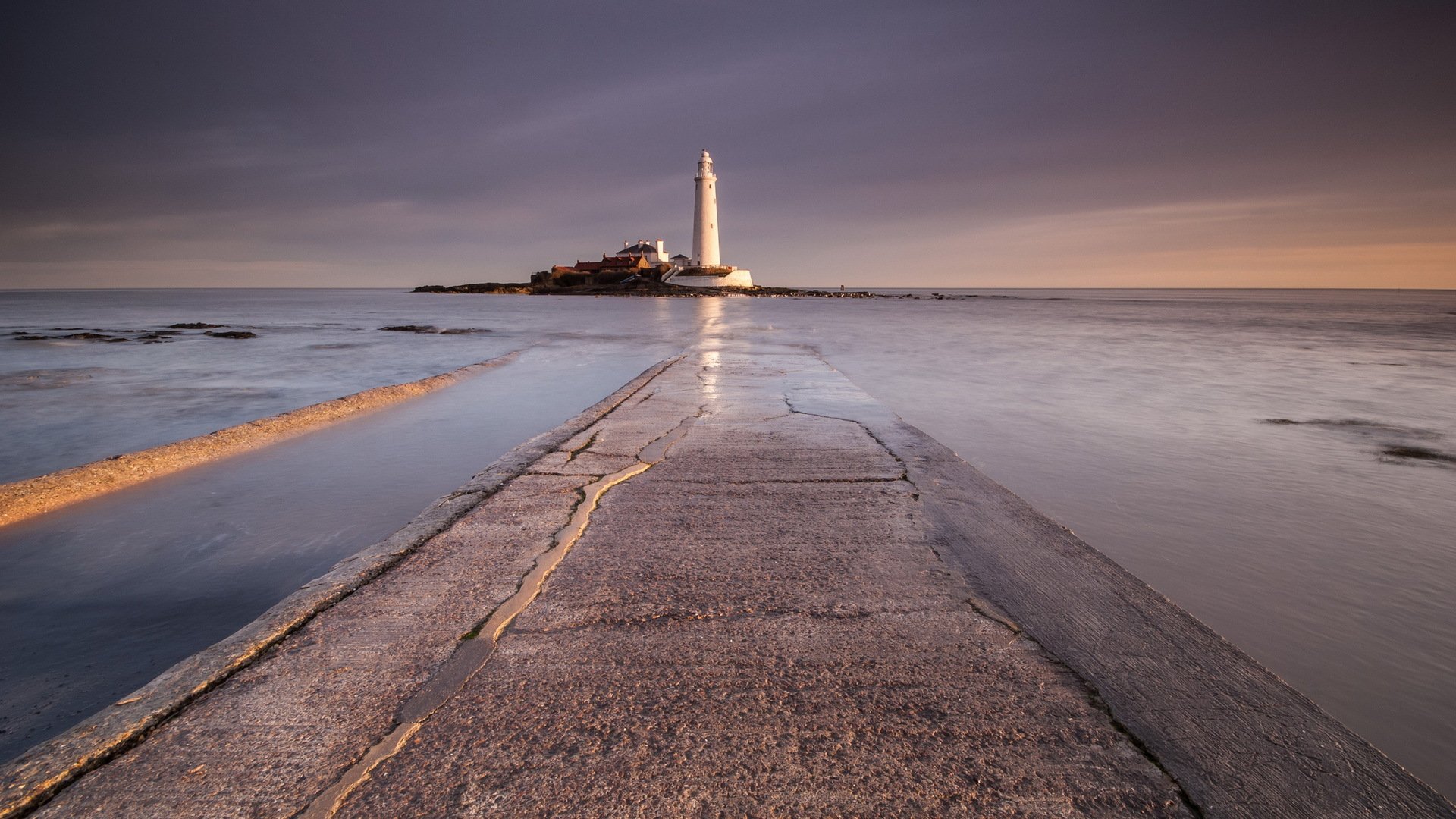 großbritannien england whitley bay leuchtturm meer landschaft