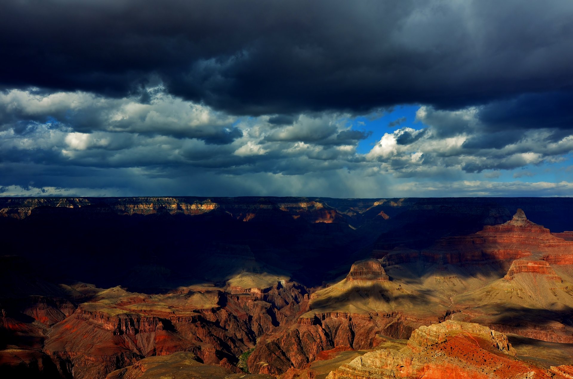 grand canyon wolken schatten