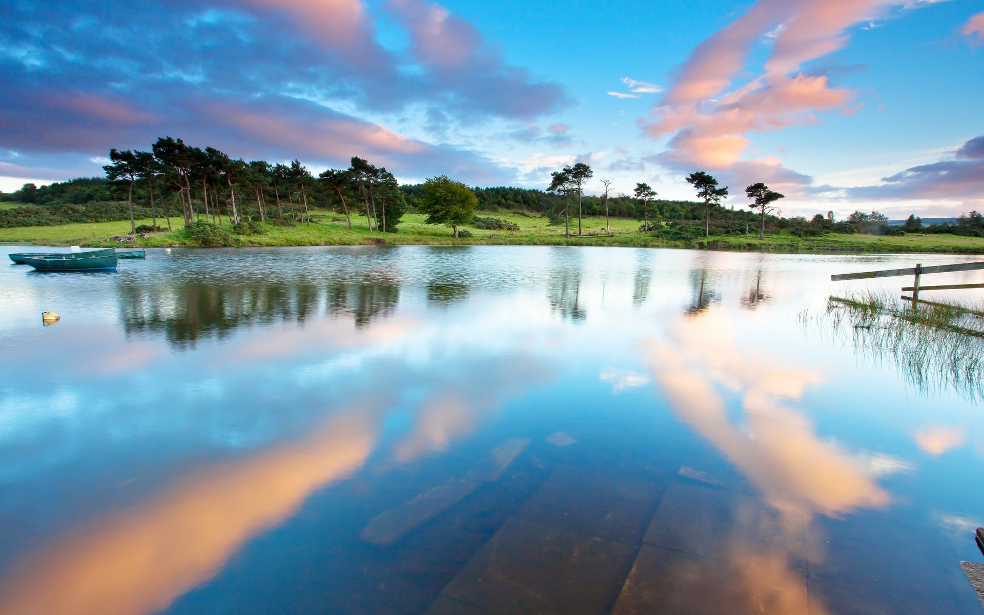 lake sky summer landscape