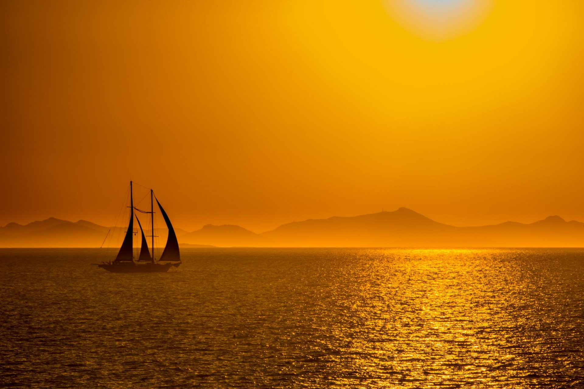 yacht mare tramonto forza paesaggio