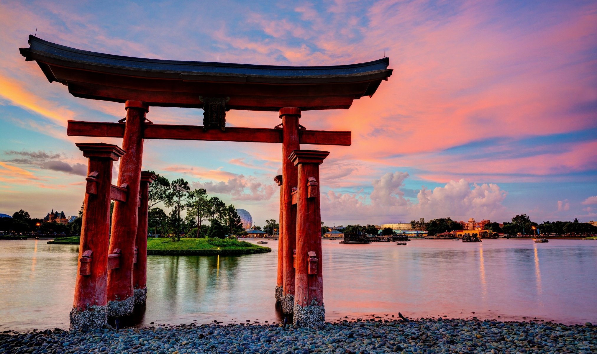 walt disney world lago de la bahía florida puerta de torii disney world lago puerta torii