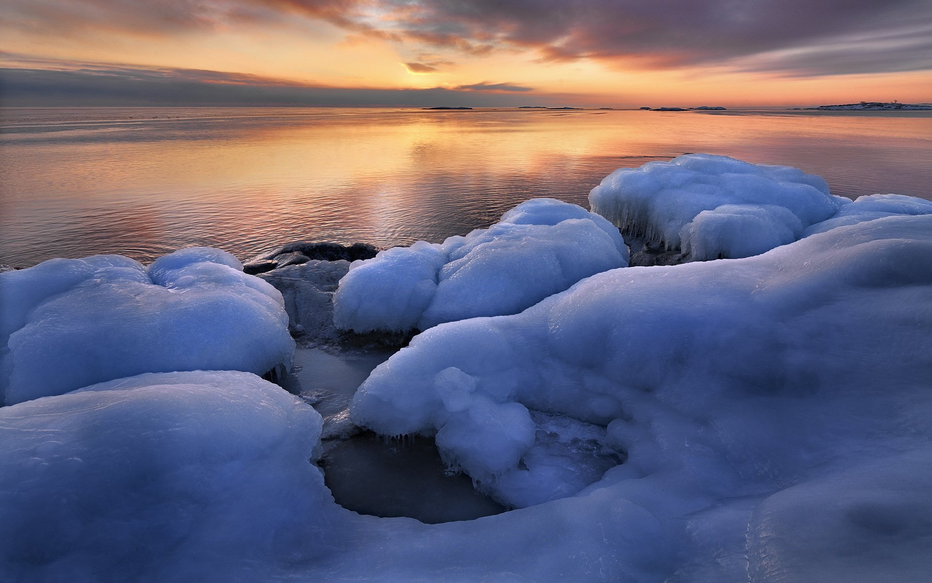 grisslehamn uppland suecia invierno amanecer