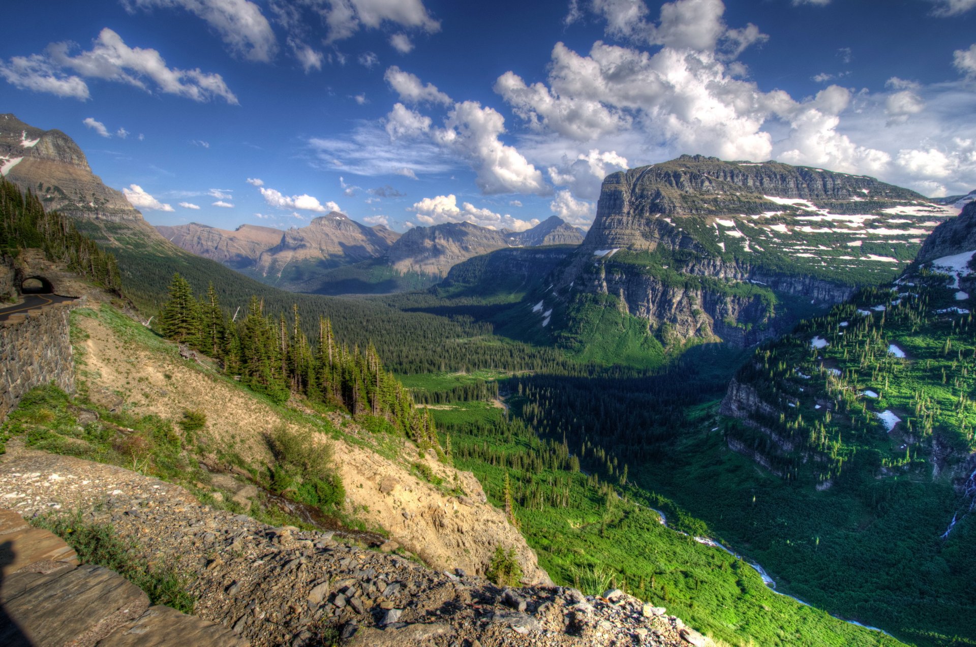 usa scenery glacier montana canyon nature