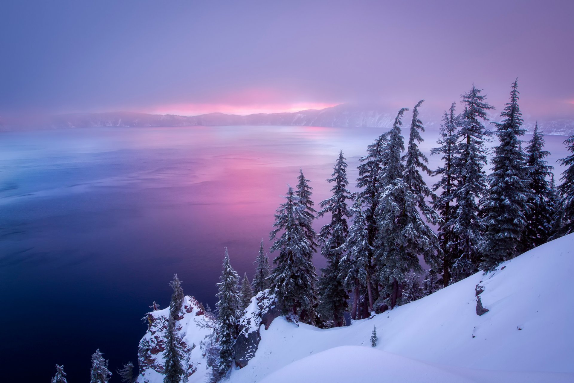 oregon zima jezioro