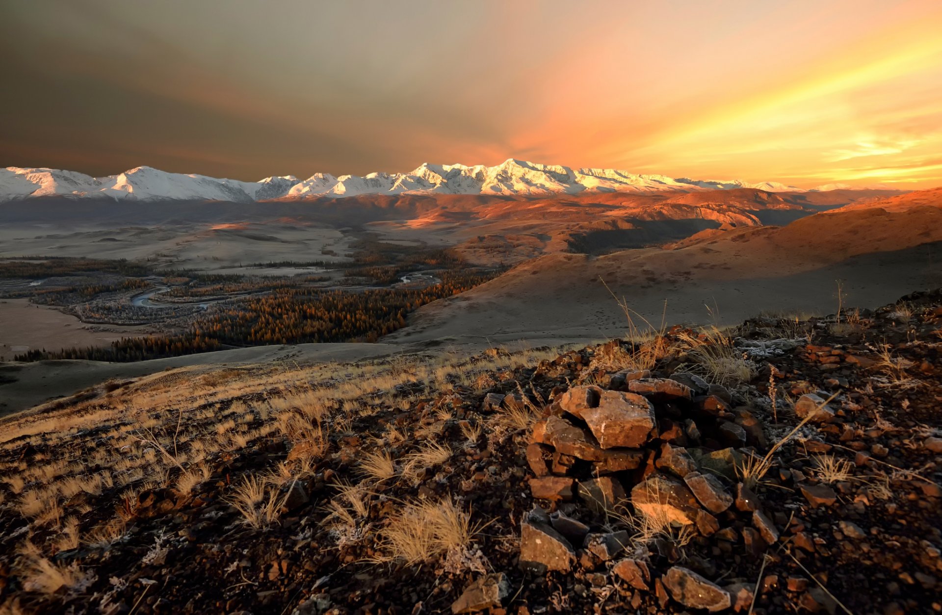 altai north-chuya ridge autumn