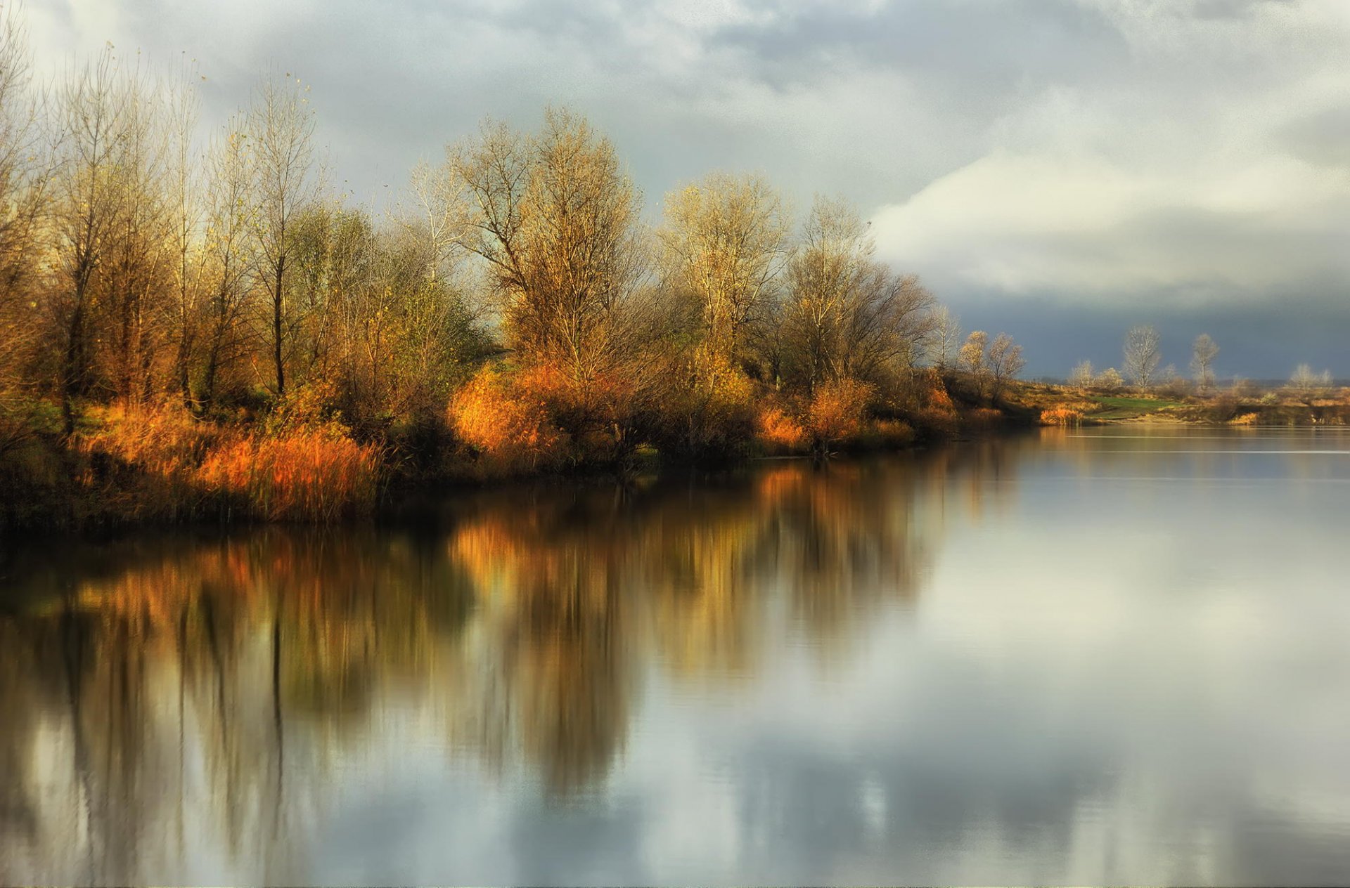 herbst sonne herbst fluss reflexion