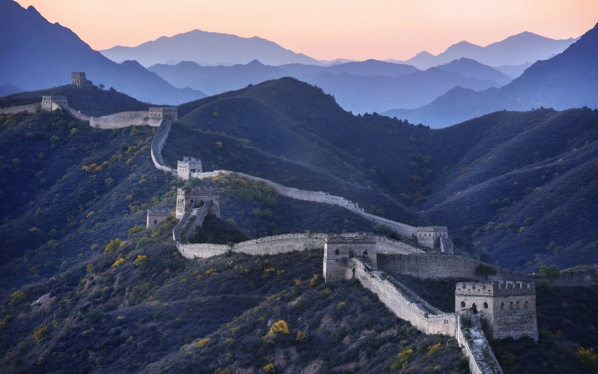 great wall china landscape