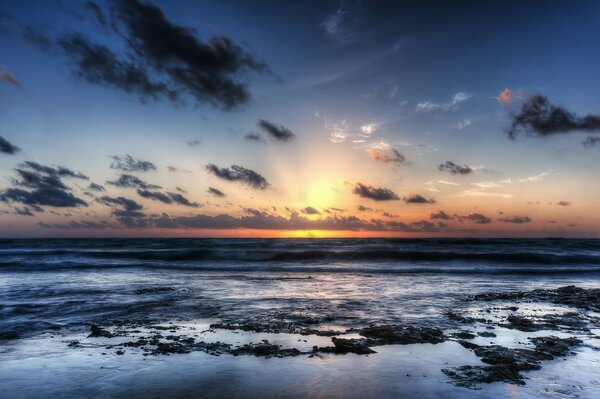 Sunrise in Mexico on Akumal beach