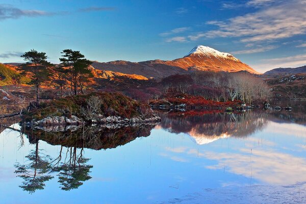 Scottish nature. Reflection in the water