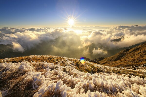 Paisaje de las montañas de Taiwán