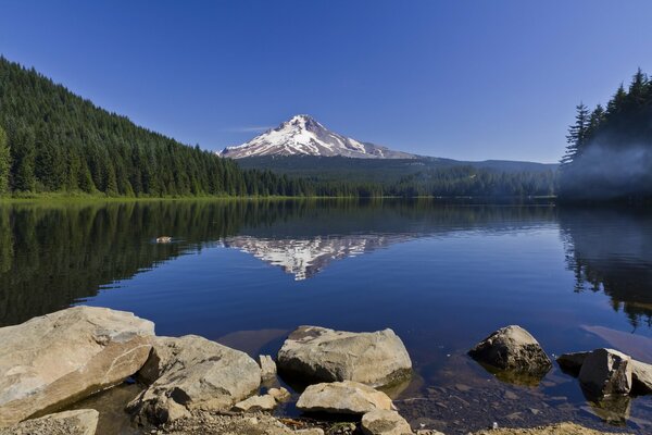 Widok na jezioro w Oregonie