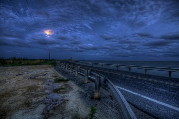 Night road to the dark forest