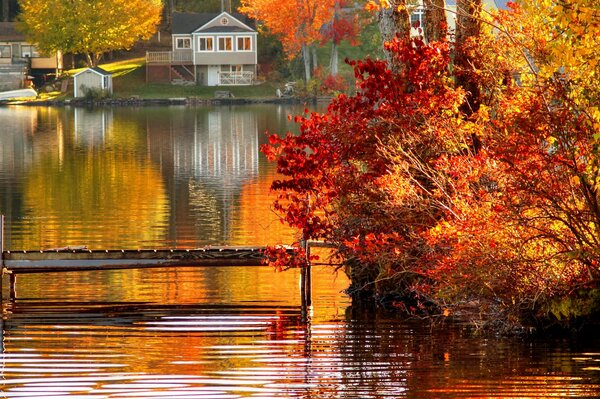 Farbrausch in der Herbstlandschaft