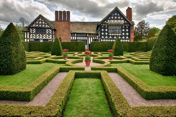 Jardín en una finca inglesa